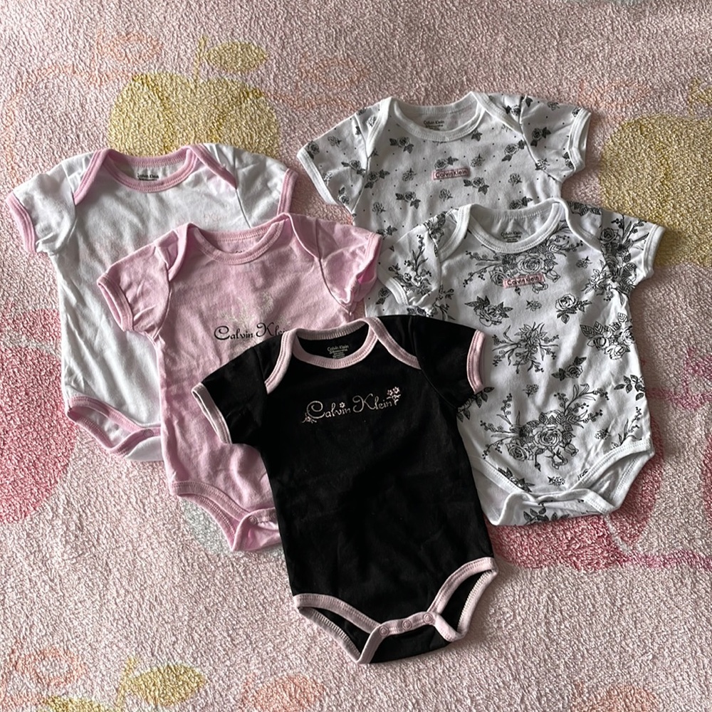 Calvin Klein onesies - 5 total